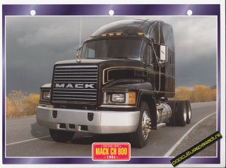 1995 Mack CH 600 Truck History Photo Spec Sheet