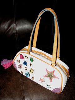 Authentic Dooney Bourke Handbag multi colored zipper Super Cute take a