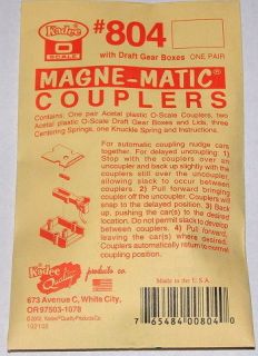 Kadee O Scale 804 Acetal Magne Matic Couplers
