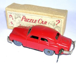 Vintage Made in Occupied Japan Toy Puzzle Car in Box