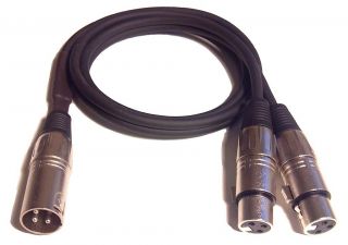 ft Pro XLR Male to Dual XLR Female Y Cable Splitter Y301 1M