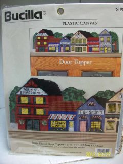 Bucilla Plastic Canvas Kit Main Street Door Topper 27½X7 SEALED