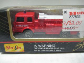 Maisto Special Edition Mint in Box Fire Truck