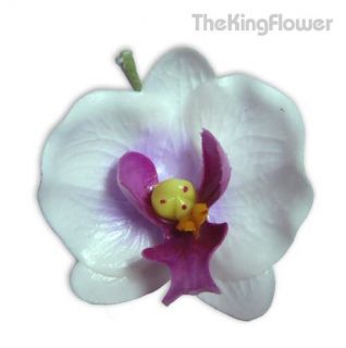 Purple Phalaenopsis Silk Artificial Orchid Flower head Lot Wedding 2 2