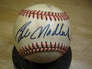 Bill Madlock Signed Game Used Baseball 1 Pirates Giants Dodgers Cubs w