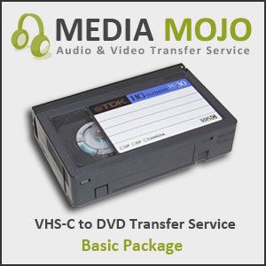 VHS C to DVD Transfer Service Basic Package