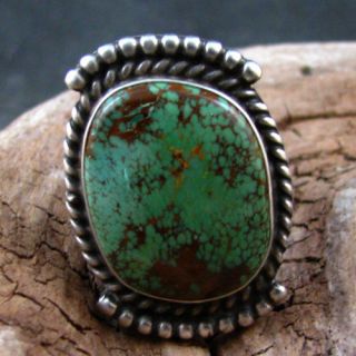 Herman Smith Sterling Silver Kings Manassa Turquoise Ring