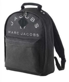 Marc Jacobs Canvas w Leather Accents Bookbag Backpack Black