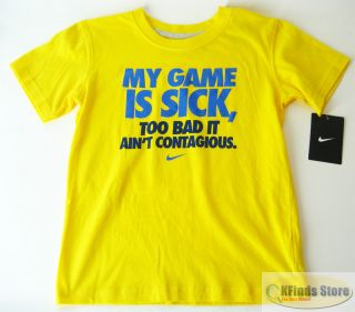 Nike Yellow Maize T Shirt Size 6 for Boy Youth 100 Cotton