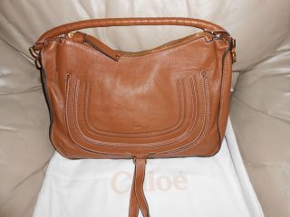 Authentic Pre Owned Chloe Marcie Tan Large Leather Hobo 