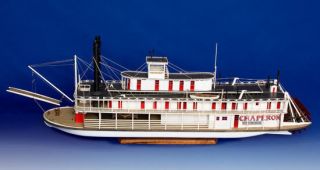Chaperon Stern Wheel Steamer River Boat Wood Model Kit