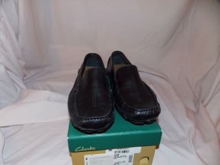 Clarks Mansell Black Size 10 Leather Slip on Loafer and Driving