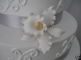 Gum Paste Cattleya Orchid Wedding Cake Decorations