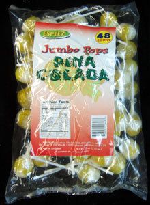 Jumbo Pops Pina Colada 48 Suckers Candy Lollipops Pop