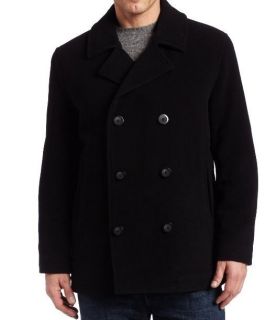 New Mens Marc New York Andrew Marc Wool Blend Peacoat Double Breasted