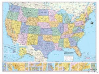 36X48 Hammond United States US USA Large Wall Map Mural