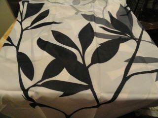 New Black and White Leaves Shower Curtain Leaf Vines