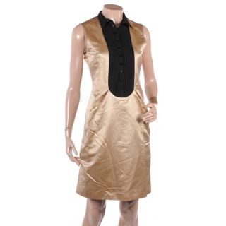 GS74 Malene Birger Black Gold Dress RRP £250 Size 6