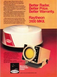 Raytheon 3100 MKII Marine Radar 1978 Print Ad