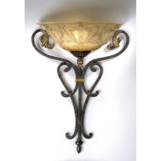 Wall Sconce Lighting Fixture Walnut Bronze Patina Margaux Glass