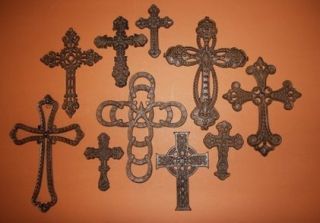 10 San Marcos Collection Cast Iron Crosses Country Decor Catholic