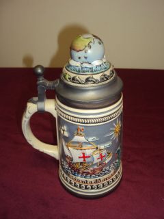 Gerz German Beer Stein Columbus and Santa Maria