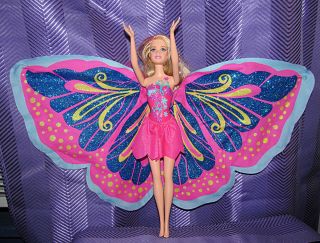 Barbie Doll Fairy tastic Fairytopia Mariposa Butterfly Wings Pink