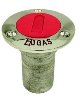 Marpac Marine Stainless Steel Boat Gas Deck Fill Color Coded Red Cap 7