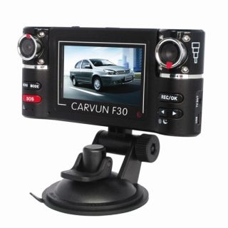 F30 HD Dual Camera Lens Car Vehicle DVR Cam Dash Video Recorder 8 IR
