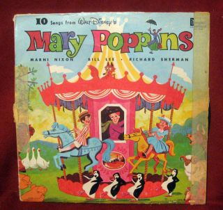 Disney Mary Poppins Soundtrack Vintage 1964 Marni Nixon Lee