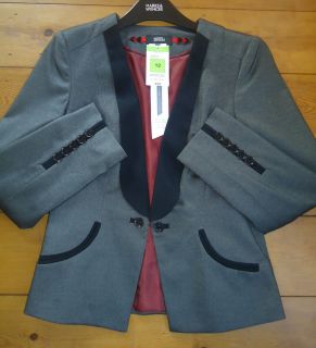 BNWT Marks Spencer Ladies Jacket Grey Mix Fully Lined Size 12 RRP £55