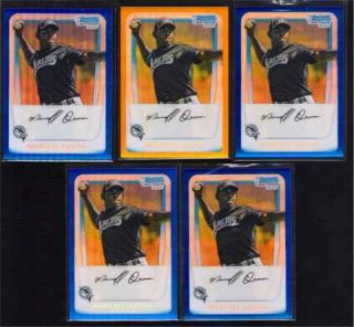 2011 Bowman Chrome Marcell Ozuna RC Gold Refractor Lot