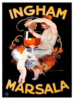 Marcello Dudovich Ingham Marsala Poster Print Limited Very Rare