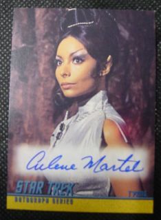 Star Trek TOS A38 TPring Signed Card Tasha Martel Autograph