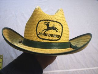 Old John Deere Straw Cowboy Hat Size Small