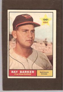 1961 Topps 428 Ray Barker Orioles EX Martinsburg WV