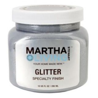 Martha Stewart Living 10 oz Silver Shimmer Glitter Paint