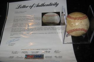 BILLY MARTIN RICKEY HENDERSON GENUINE AND MORE Multi Signed Baseball