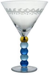 Beach House Martini Glass by Momo Panache New Discontinued