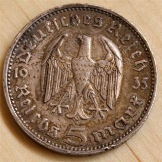 1935 J Germany 5 Mark  