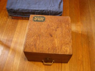  STANLEY COMBINATION PLANE NO 55 IN WOOD BOX SWEETHEART MARK TOOLS