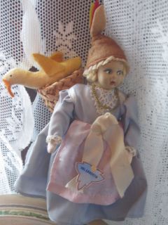Antique Val Gardena, Italy Mascotte Souvenir doll mini felt vintage