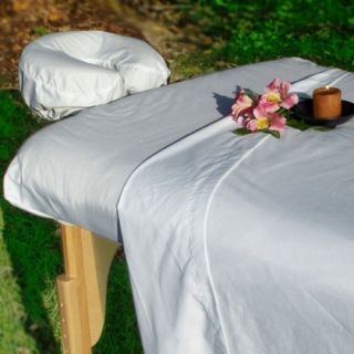 Poly Cotton Massage Sheet Set Face Cover White