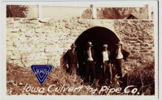 1931 Mason City Iowa IA RPPC Postcard Culvert Pipe Co