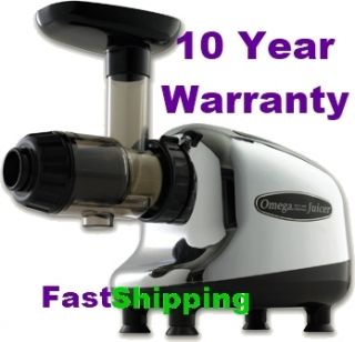 Omega 8005 Chrome Masticating Juicer 10 Year Warranty