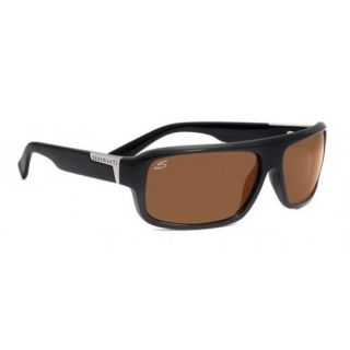 Serengeti Matteo Sunglasses Shiny Black Frame Polarized Drivers Lenses