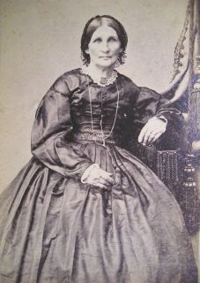 1860s CDV Mature Woman in A Silk Crinoline NYC Jordan Co Late Bogardus