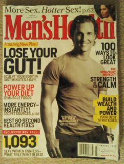 Mens Health Magazine   Matthew McConaughey / Chris Brown   March 2008