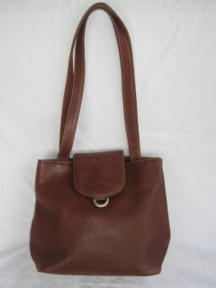 Louvier French Designer Pebble Grain Soft Leather Shoulder Bag Medium