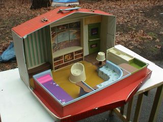 1960s Barbie Skipper Deluxe Doll House Mattel Made in USA